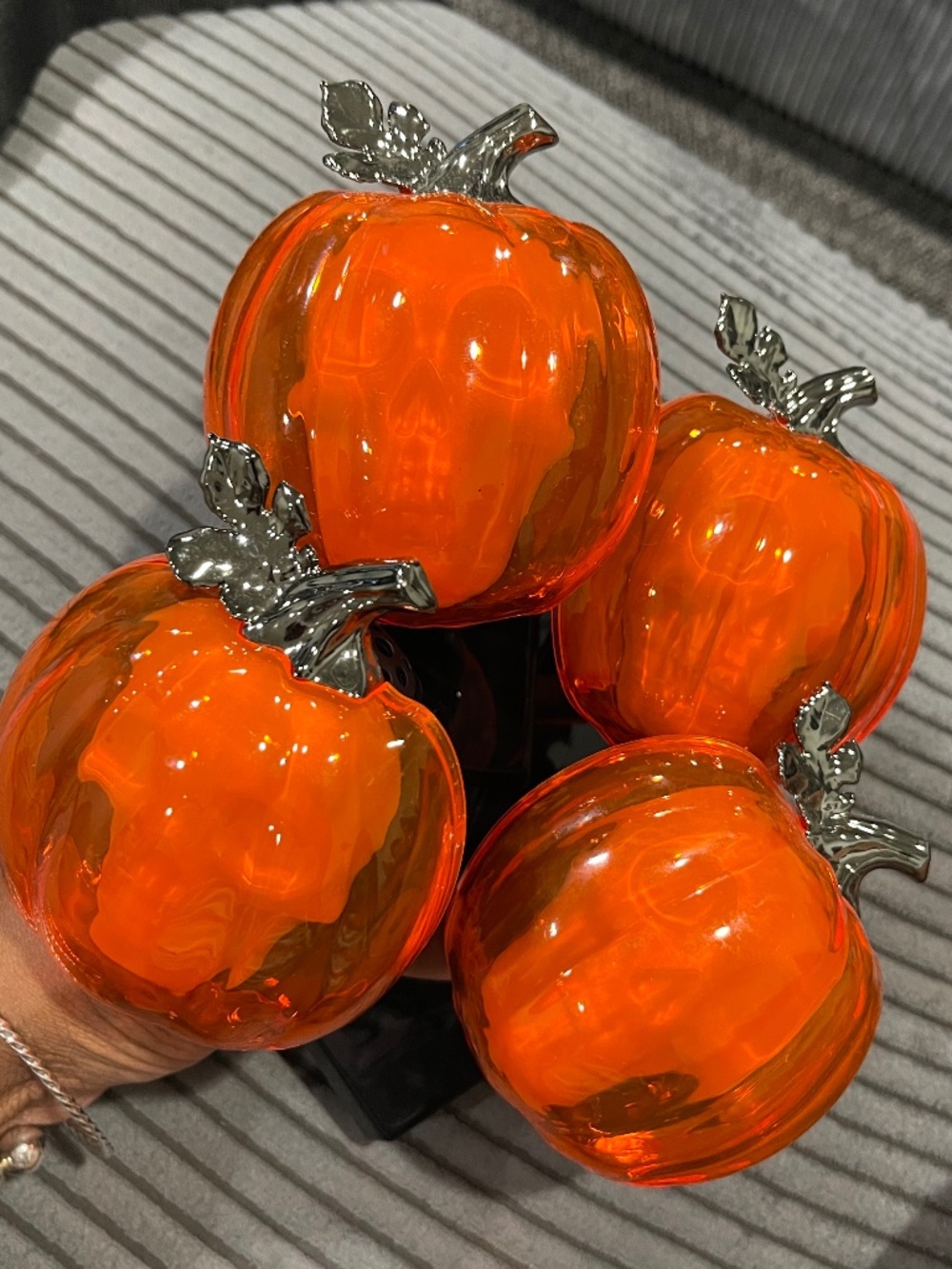 Skeleton Pumpkins WallFlower Plugs